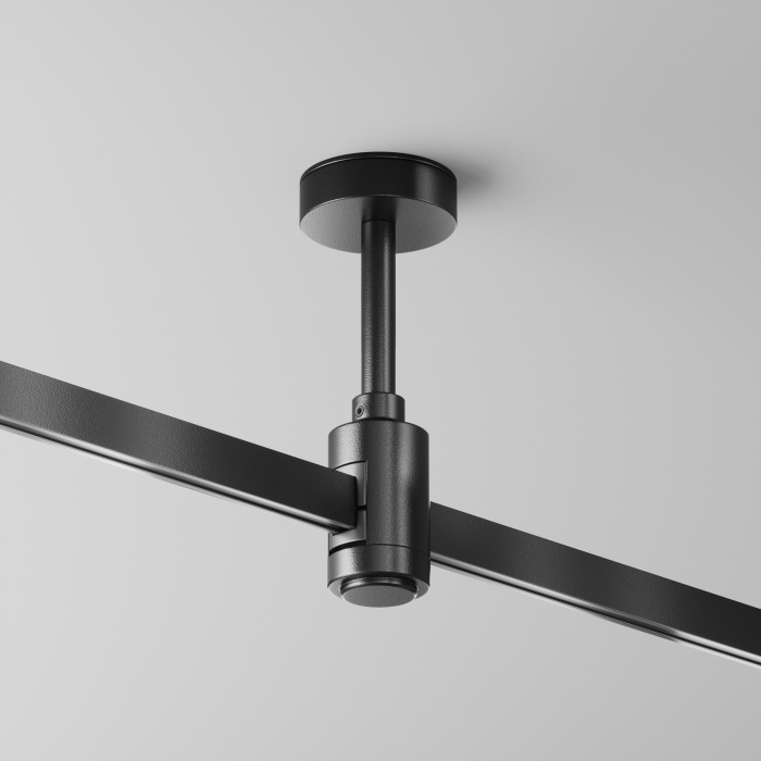 Крепление потолочное Short 78мм с вводом питания Flarity черный Maytoni TRA156C-B1-B