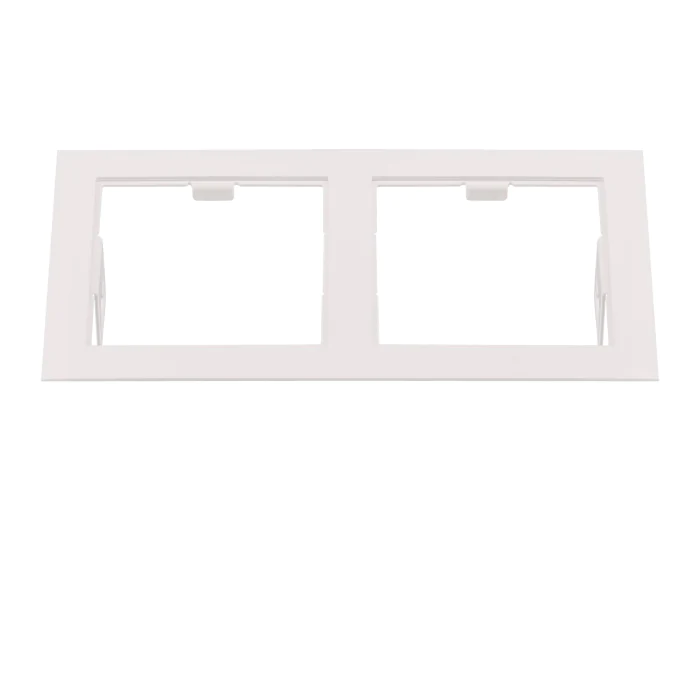 214526 Рамка DOMINO Double QUADRO MR16 БЕЛЫЙ (в комплекте)