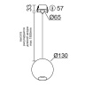 Подвесной светильник Ledron SPACE R130 Basic Wh GU10