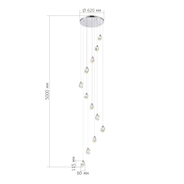 Подвесной светильник ST LUCE CASCATO SL6114.103.12