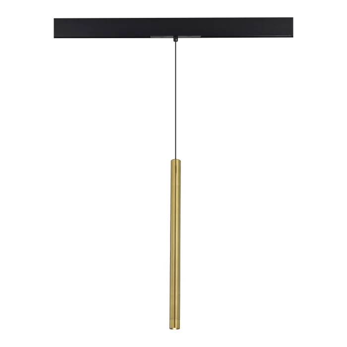 Магнитный трековый светильник Золотистый LED 1*8W 3000K 450Lm Ra90 24° IP20 D30xH500 48 ST683.336.08