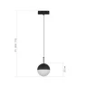 Магнитный трековый светильник Черный LED 1*7W 4000K Lm Ra90 120° IP20 D100xH- 48V ST681.446.07