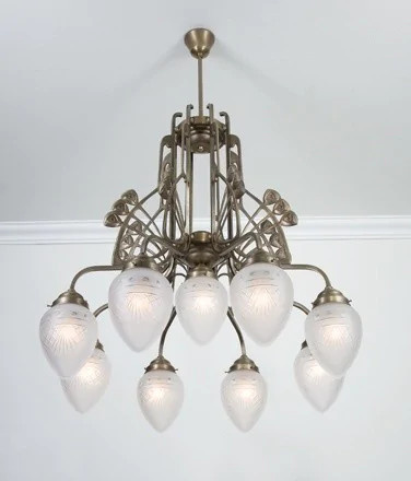 Люстра на штанге Berliner Messinglampen D288-123crB