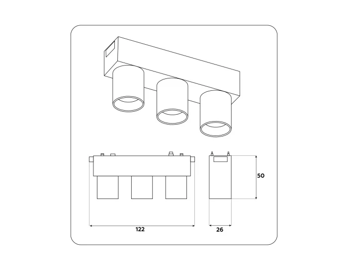 Светильник светодиодный трековый для шинопровода Magnetic Ultra Slim Ambrella light GV1504