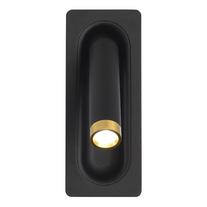 Светильник настенный ST-Luce черный/черный,латунь LED 1*3W 4000K SL6238.401.01