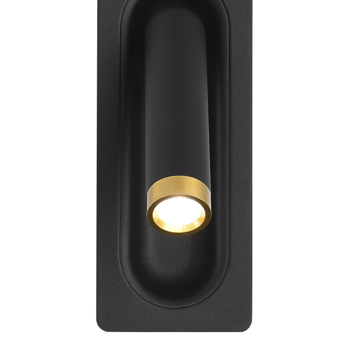 Светильник настенный ST-Luce черный/черный,латунь LED 1*3W 4000K SL6238.401.01
