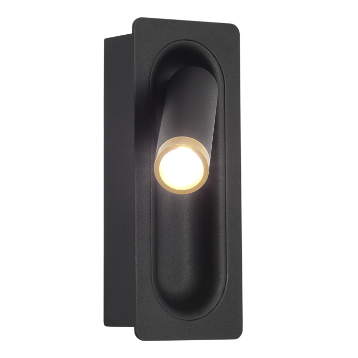 Светильник настенный ST-Luce черный/черный,латунь LED 1*3W 4000K SL6238.401.01