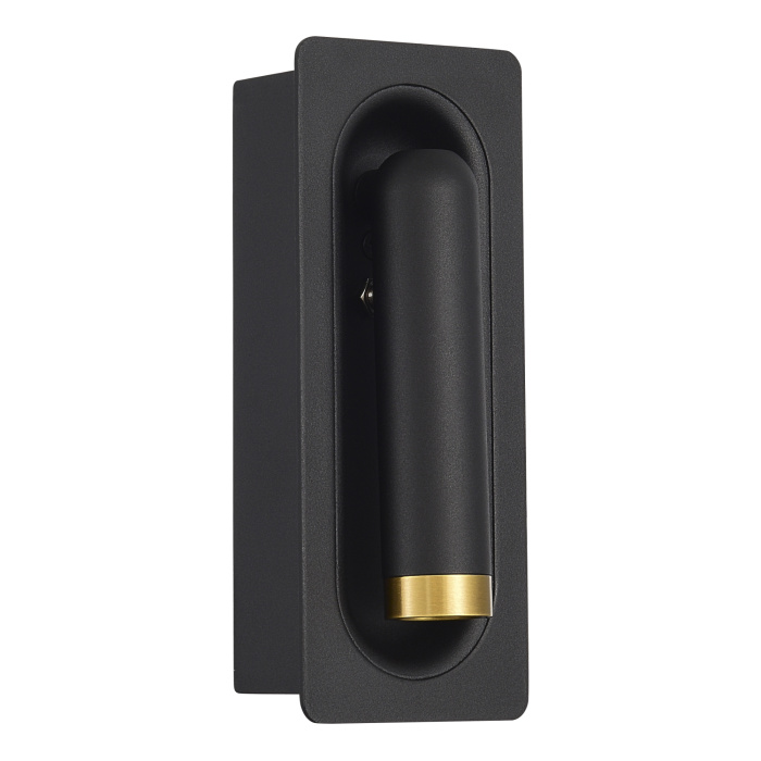 Светильник настенный ST-Luce черный/черный,латунь LED 1*3W 4000K SL6238.401.01