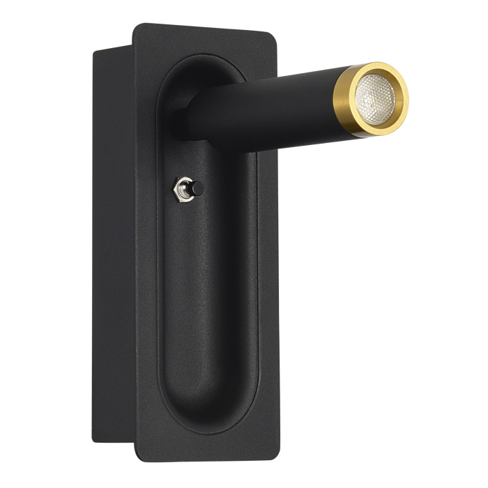 Светильник настенный ST-Luce черный/черный,латунь LED 1*3W 4000K SL6238.401.01