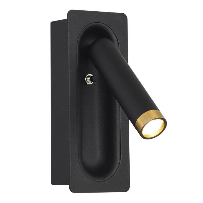 Светильник настенный ST-Luce черный/черный,латунь LED 1*3W 4000K SL6238.401.01