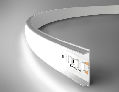 Алюминиевый профиль накладной гибкий 18*4 для светодиодной ленты до 15мм Ambrella light GP1600WH