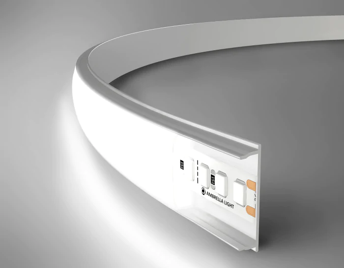 Алюминиевый профиль накладной гибкий 18*4 для светодиодной ленты до 15мм Ambrella light GP1600WH