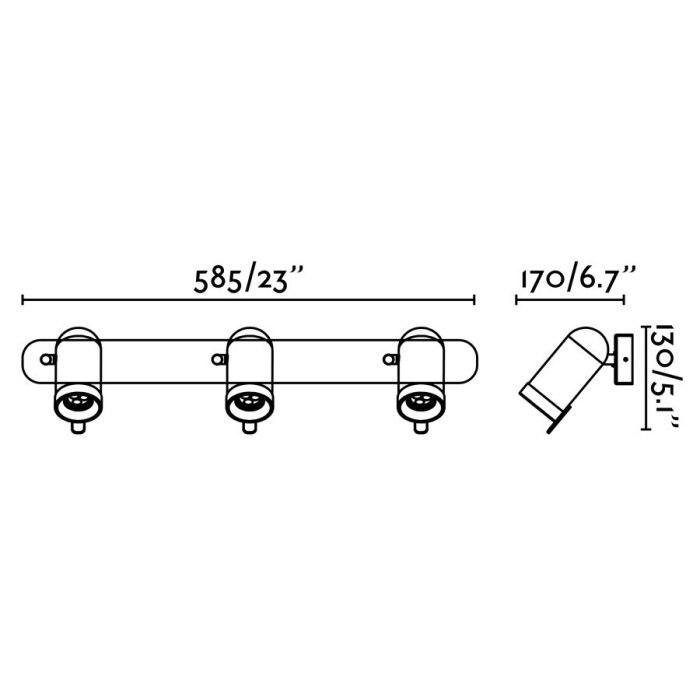 Настенный светильник ORLEANS Black wall lamp 3L