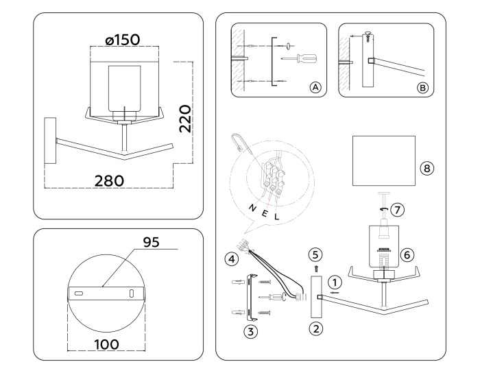 Настенный светильник Ambrella light LH57004