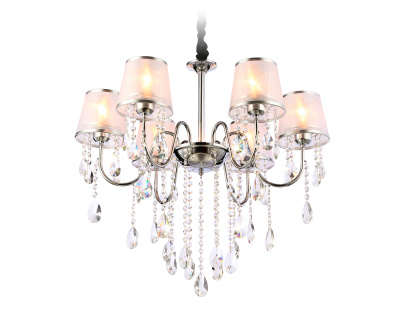Подвесная люстра с абажурами и хрусталем Ambrella light TR4588