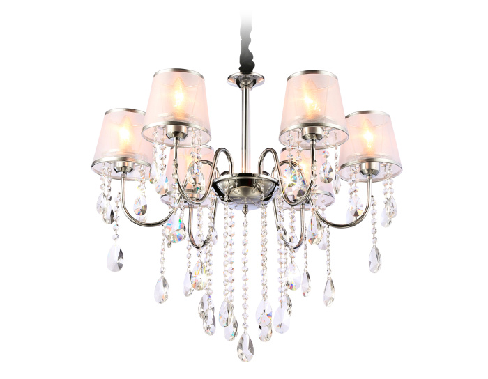Подвесная люстра с абажурами и хрусталем Ambrella light TR4588
