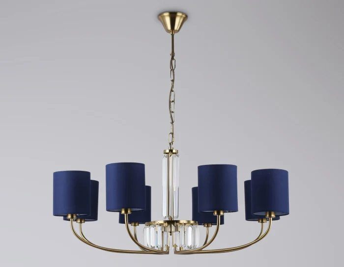 Подвесная люстра с абажурами и хрусталем Ambrella light LH71273