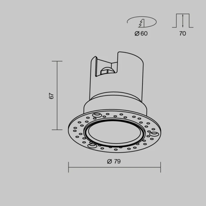 Встраиваемый светильник Grit MAYTONI O501DL-L5W3K