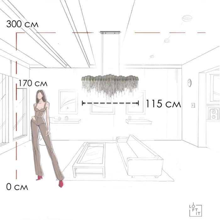 Подвесная люстра Loft it Volver 10404/1150L SN