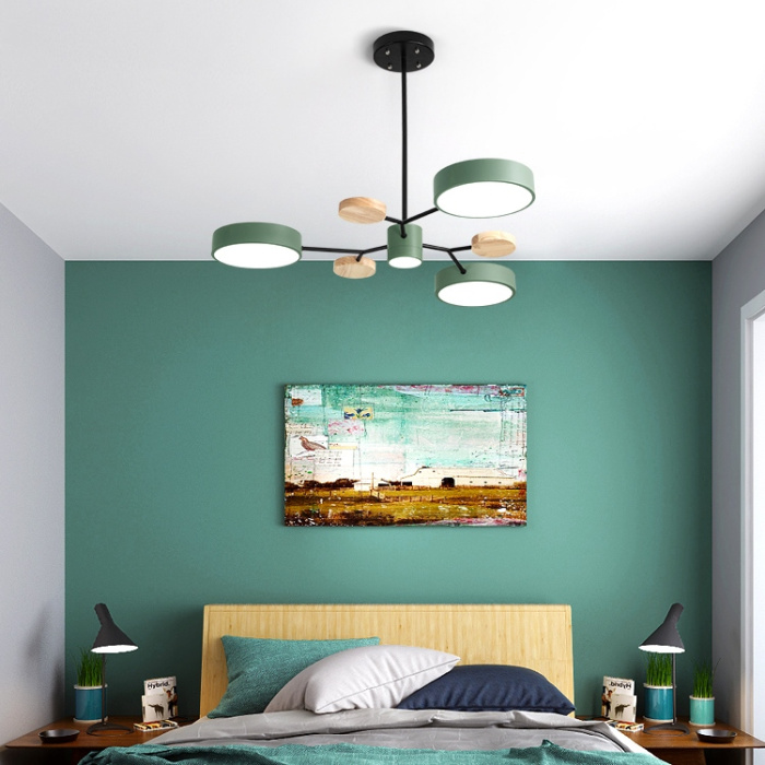 Люстра на штанге MEADE 6 lamps Grey ImperiumLoft