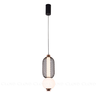 Подвесной светильник Cloyd SUPERNOVA-B P1 / выс. 39 см - черный/золото (арт.11483)