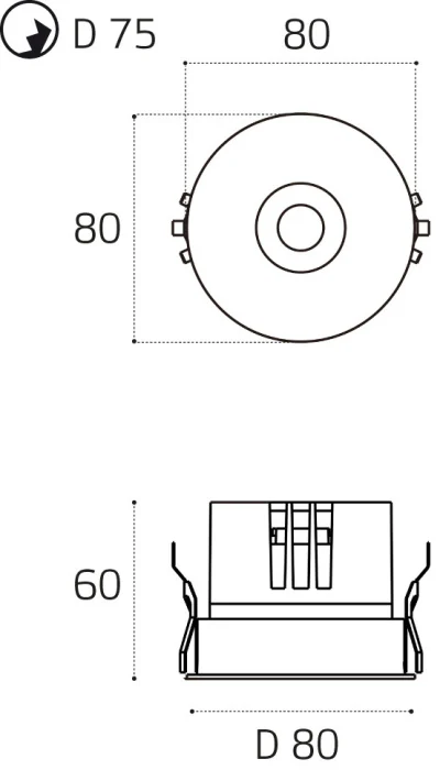 Светильник встраиваемый влагозащищенный ITALLINE IT014-0208 gold