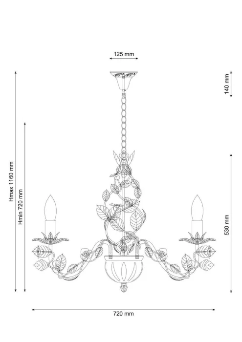 Люстра подвесная Lucia Tucci Fiori di rose 185.8