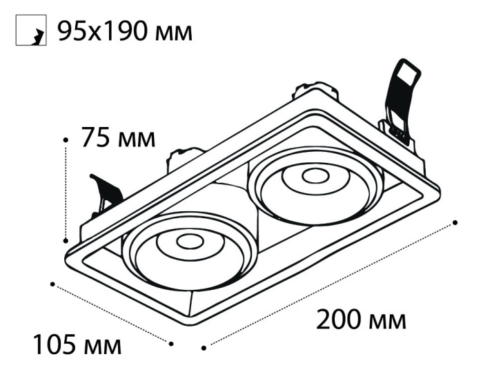 Светильник встраиваемый Italline DE-312 white