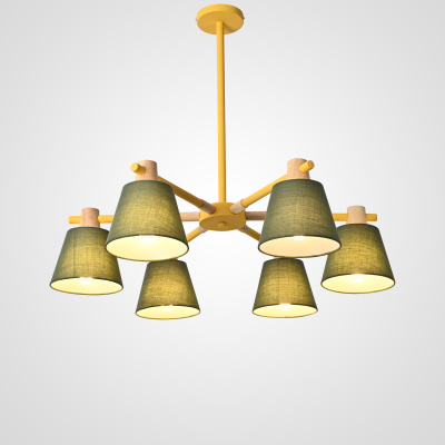 Потолочная люстра на штанге NATURA A GREEN 6 ImperiumLoft