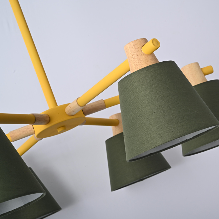 Потолочная люстра на штанге NATURA A GREEN 6 ImperiumLoft