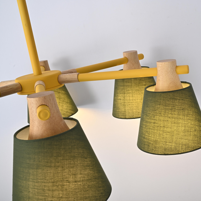 Потолочная люстра на штанге NATURA A GREEN 6 ImperiumLoft