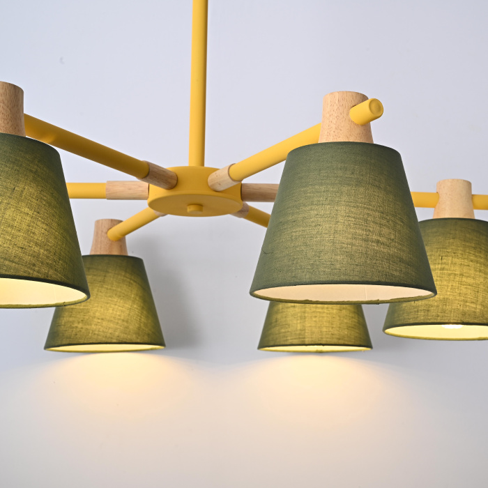 Потолочная люстра на штанге NATURA A GREEN 6 ImperiumLoft