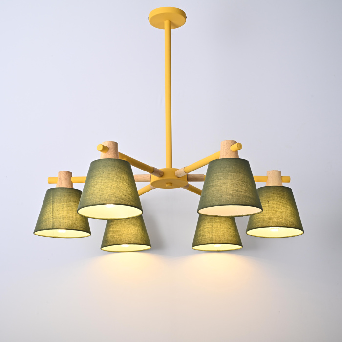 Потолочная люстра на штанге NATURA A GREEN 6 ImperiumLoft