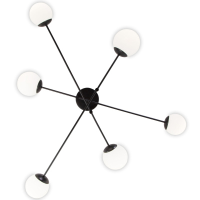 Потолочная люстра Eurosvet Netz 30181/6 черный Smart