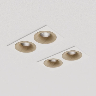 Встраиваемый светодиодный светильник Ledron LOFT SQ2 White Wooden