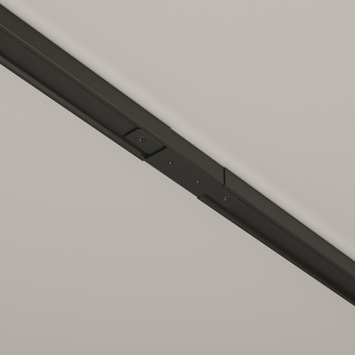 Прямой коннектор питания с вводом питания Unity черный Maytoni TRA001CB-11B