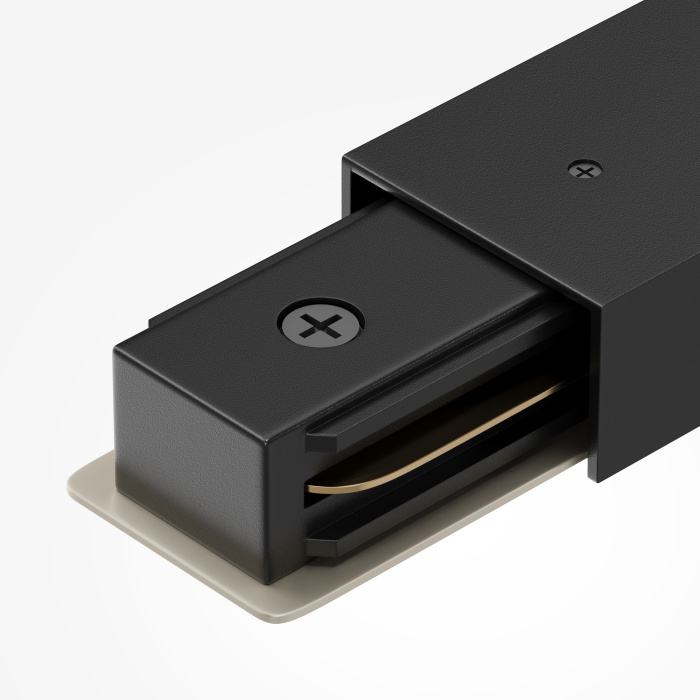 Прямой коннектор питания с вводом питания Unity черный Maytoni TRA001CB-11B