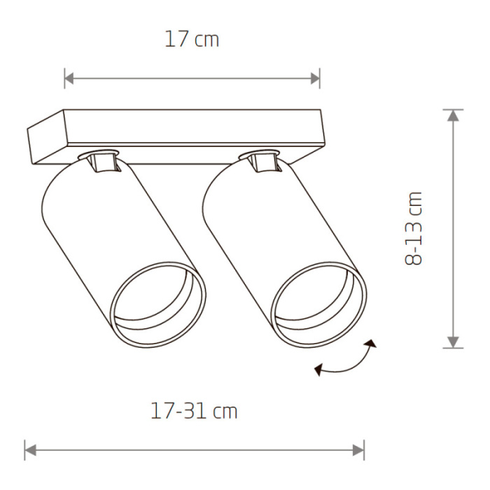 Накладной светильник спот Nowodvorski Mono Black/Brass 7782