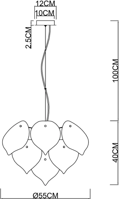 Люстра подвесная Arte Lamp PALMER A5695SP-5WH