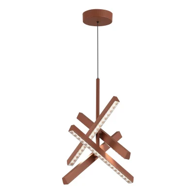 Светильник подвесной ST-Luce терракотовый/прозрачный LED 1*43W 4000K SL1018.613.04