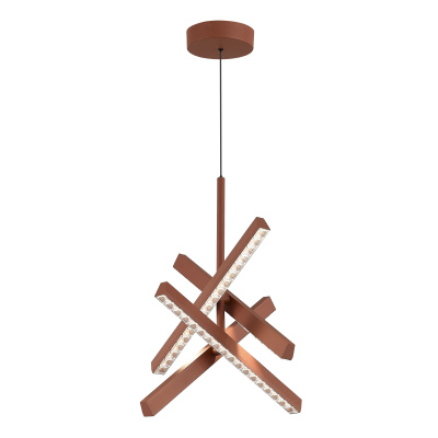Светильник подвесной ST-Luce терракотовый/прозрачный LED 1*43W 4000K SL1018.613.04