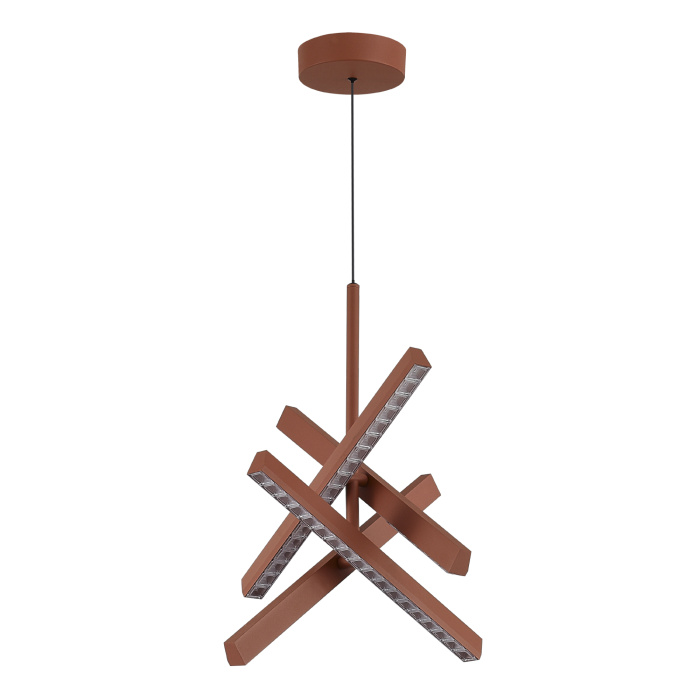 Светильник подвесной ST-Luce терракотовый/прозрачный LED 1*43W 4000K SL1018.613.04