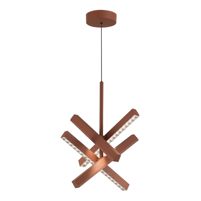 Светильник подвесной ST-Luce терракотовый/прозрачный LED 1*43W 4000K SL1018.613.04