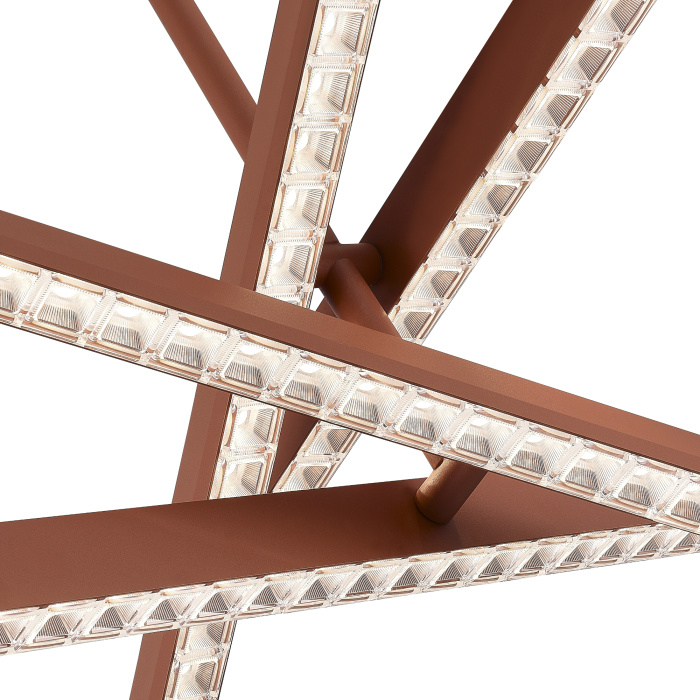 Светильник подвесной ST-Luce терракотовый/прозрачный LED 1*43W 4000K SL1018.613.04