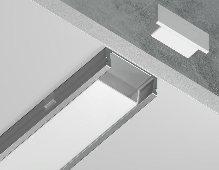 Алюминиевый профиль накладной 15.5*6 для светодиодной ленты до 11мм Ambrella light GP1700AL
