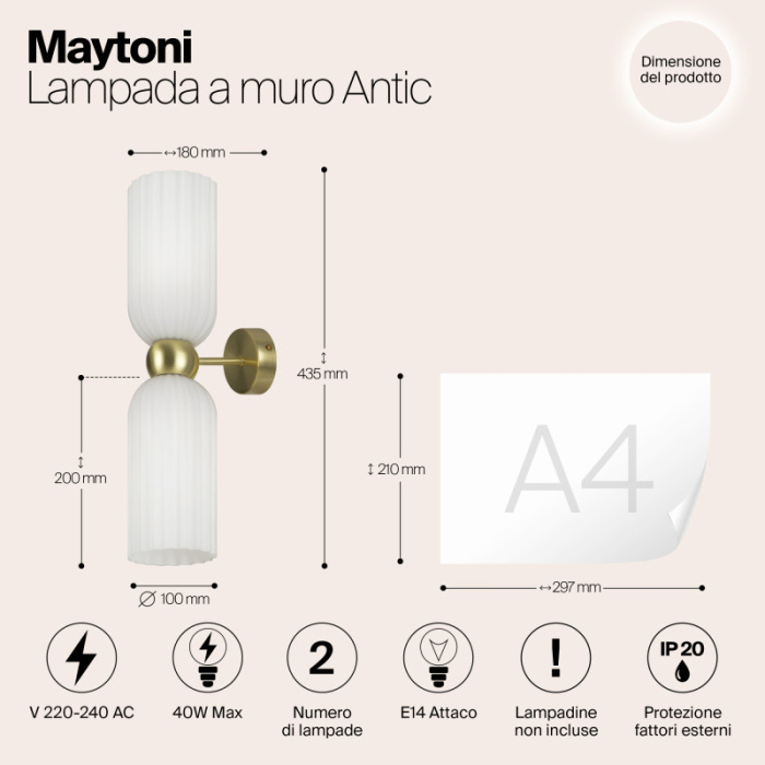 Бра Maytoni Antic MOD302WL-02W