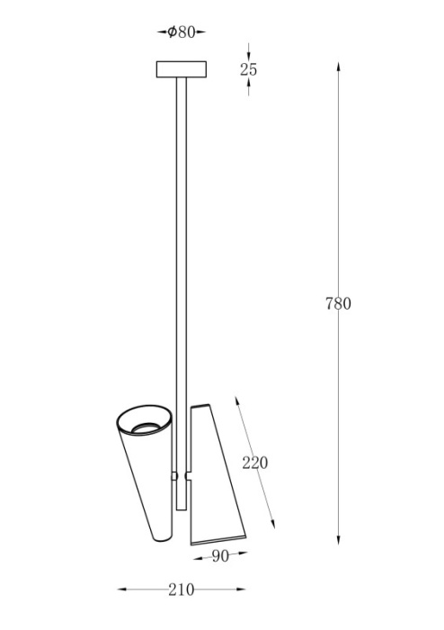 Подвесная люстра Maytoni MOD095PL-02BS