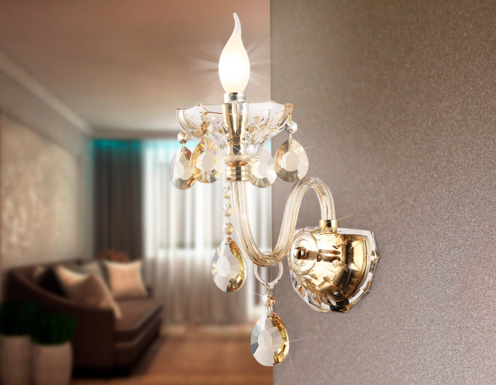 Настенный классический светильник с хрусталем Ambrella light TR4912