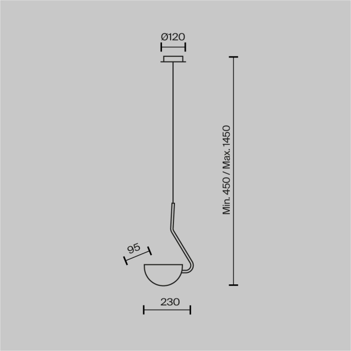 Подвесной светильник Maytoni Mollis MOD126PL-01B