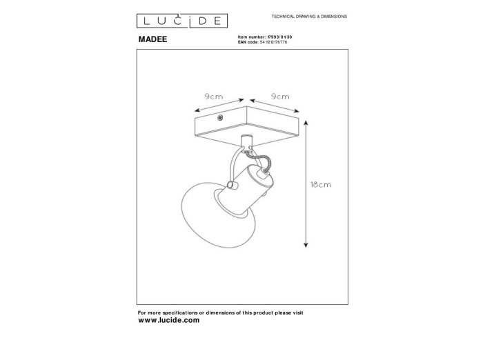 Спот LUCIDE 17993/01/30